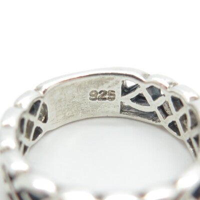 925 Sterling Silver Vintage Celtic Knot Band Ring Size 7.25