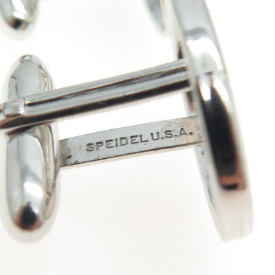 SPEIDEL 925 Sterling Silver Vintage Engraved Floral Oval Cufflinks
