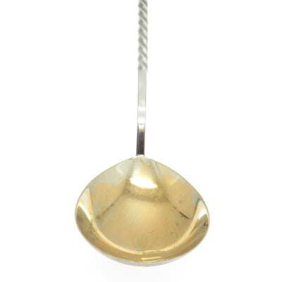 916 Silver 2-Tone Antique European Twisted Handle Wedding Salad Spoon 8"