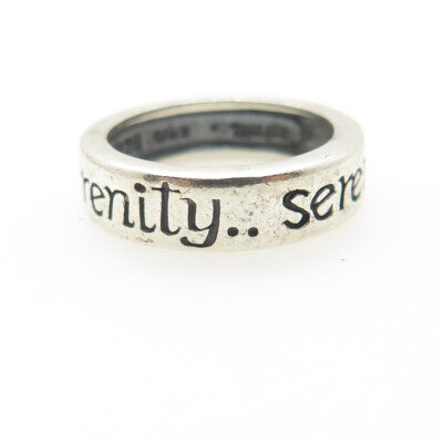 MWS Mark Wasserman Samara 925 Sterling Silver Vintage Serenity Band Ring Size 6