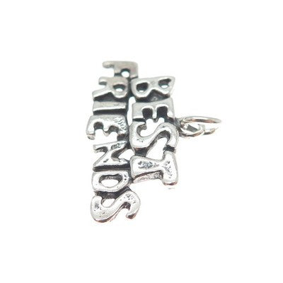 SUNDANCER 925 Sterling Silver Vintage Best Friends Oxidized Charm Pendant