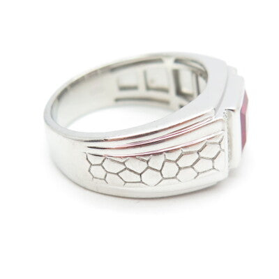 925 Sterling Silver MGW Real Diamond & Lab-Created Pink Sapphire Ring Size 10