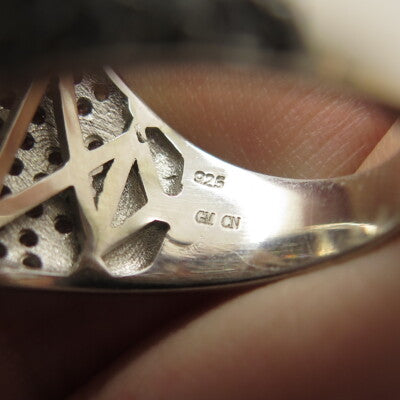 925 Sterling Silver Pave Multi-C Z Wide Ring Size 8