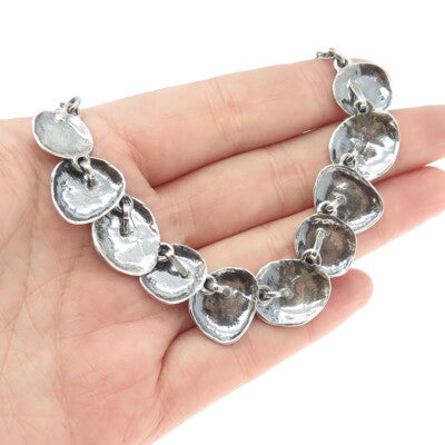 SILPADA 925 Sterling Silver Vintage Nugget Disc Chain Necklace 18"