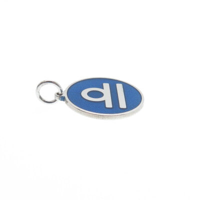 925 Sterling Silver Blue Enamel Libra Zodiac Sign Minimalist Charm Pendant