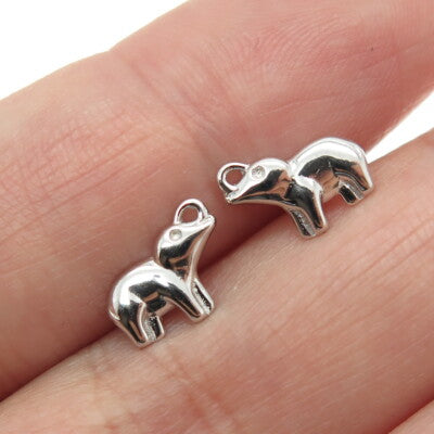 925 Sterling Silver Elephant Stud Earrings