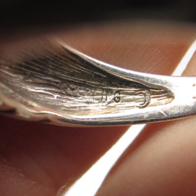 925 Sterling Silver Vintage Modernist Twisted Rope Ring Size 8.25