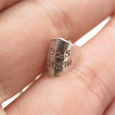 925 Sterling Silver Vintage Mexico Seashell 3D Pendant