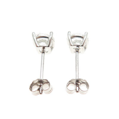 925 Sterling Silver Round-Cut C Z Stud Earrings