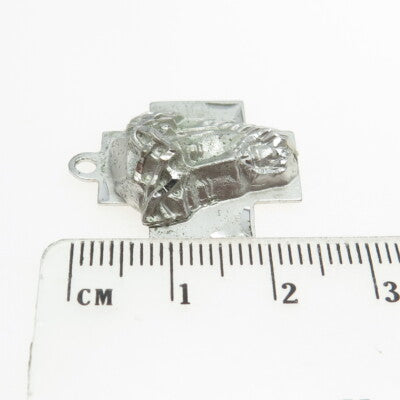 925 Sterling Silver Vintage Jesus Cross Religious Pendant