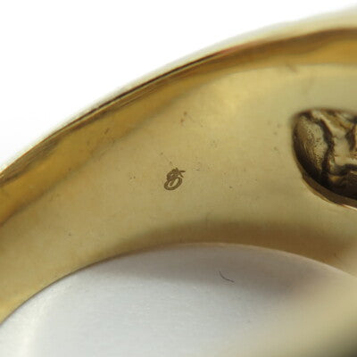 925 Sterling Silver Gold Plated Pave C Z Wide Ring Size 10.25