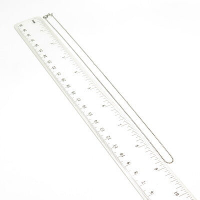 925 Sterling Silver Italy Ball Beaded Chain Necklace 18"