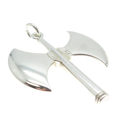 925 Sterling Silver Vintage Axe Large Pendant