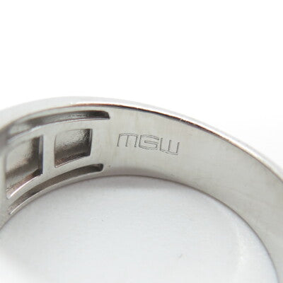 925 Sterling Silver MGW Real Diamond & Lab-Created Pink Sapphire Ring Size 10