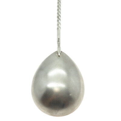 916 Silver 2-Tone Antique European Twisted Handle Wedding Salad Spoon 8"