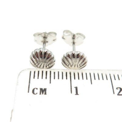 925 Sterling Silver Seashell Stud Earrings