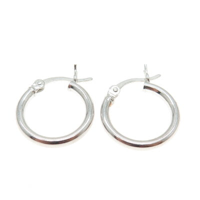 925 Sterling Silver Classic Hinged Hoop Earrings