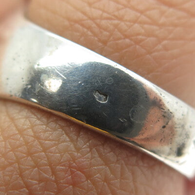 800 Silver Vintage France Chinese Foo Dog Dome Ring Size 10