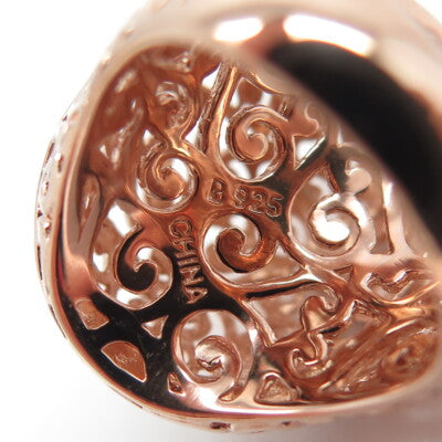 ROSS SIMONS 925 Sterling Silver Rose Gold Plated Diamond Accent Ring Size 6.25