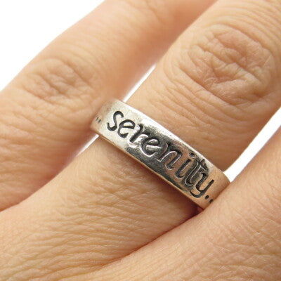 MWS Mark Wasserman Samara 925 Sterling Silver Vintage Serenity Band Ring Size 6