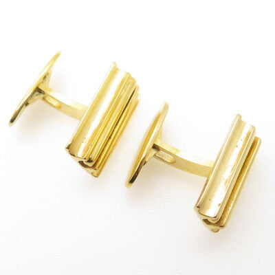 J. MEC 925S Sterling Silver Gold Plated Vintage Scandinavian Modernist Cufflinks