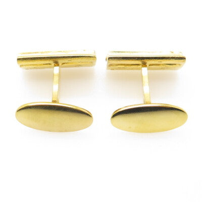 J. MEC 925S Sterling Silver Gold Plated Vintage Scandinavian Modernist Cufflinks