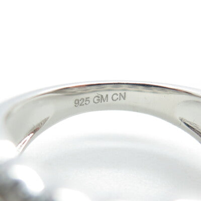 925 Sterling Silver Emerald-Cut Shaped C Z Ring Size 7