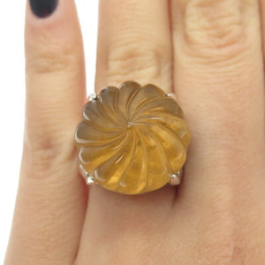 925 Sterling Silver Real Doublet Tiger Eye Gemstone Ring Size 6.25