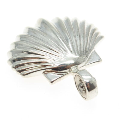 J. ESPOSITO 925 Sterling Silver Vintage Shell Snap Pendant