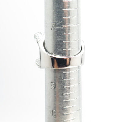 925 Sterling Silver Pave C Z Domed Ring Size 8.5