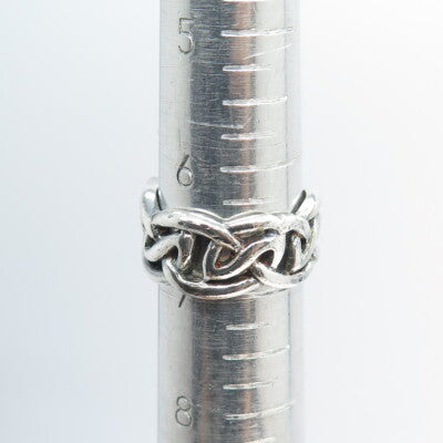 BOMA 925 Sterling Silver Vintage Real Lapis Lazuli Gemstone Celtic Ring Size 7