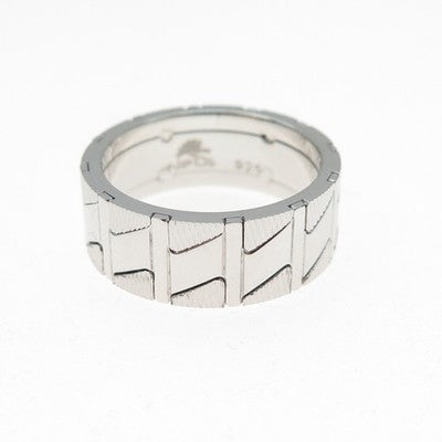 NEOS 925 Sterling Silver Textured Zig Zag Band Ring Size 8.25
