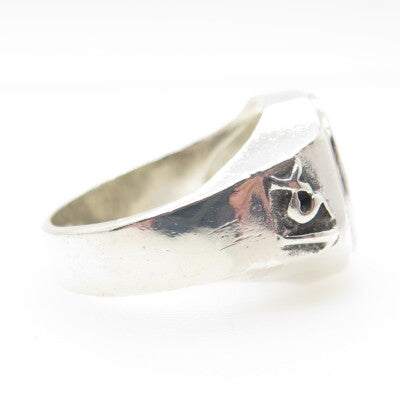 925 Sterling Silver Vintage Muslims Allah Religious Ring Size 11.25