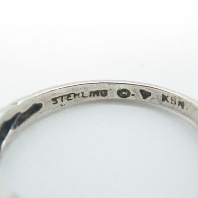 KABANA 925 Sterling Silver Vintage Twisted Ring Size 6
