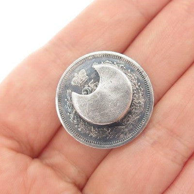 868 Silver Antique 1850s Russian Empire 25 Kopecks Coin Button