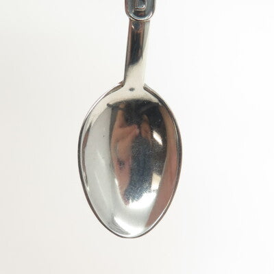 AKSEL HOLMSEN 925S Sterling Silver Vintage Norway Enamel Flekkefjord Spoon