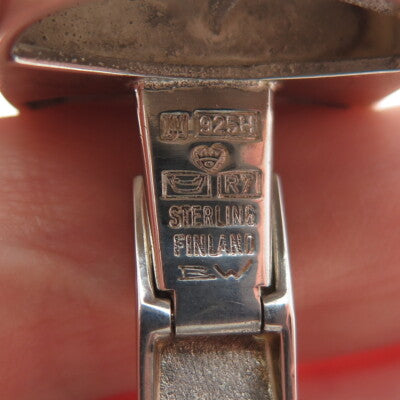 BJORN WECKSTROM LAPPONIA 925H Sterling Vintage 1970 Finland Modernist Cufflinks