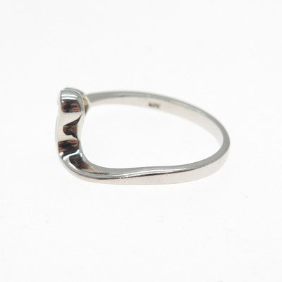 925 Sterling Silver Round-Cut Champagne C Z Modernist Heart Ring Size 9.25