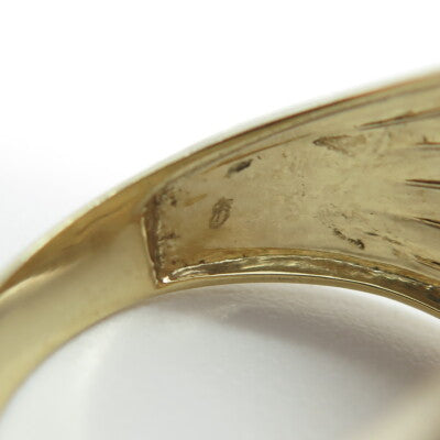 925 Sterling Silver Gold Plated Pave C Z Wide Ring Size 10.25