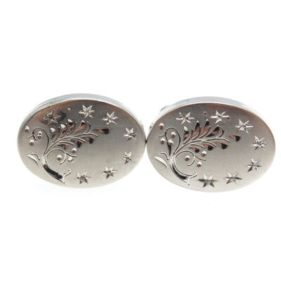 SPEIDEL 925 Sterling Silver Vintage Engraved Floral Oval Cufflinks