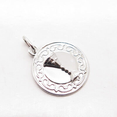 REMBRANDT RQC 925 Sterling Silver Vintage Wine Goblet Religious Charm Pendant