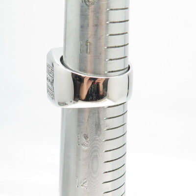 925 Sterling Silver Pave C Z Domed Ring Size 12.25