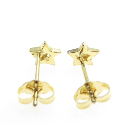 925 Sterling Silver Gold Plated Star Stud Earrings