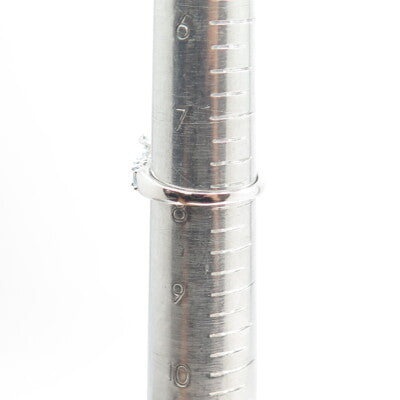 925 Sterling Silver Real Emerald-Cut Blue Topaz Engagement Ring Size 8