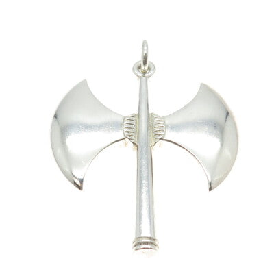 925 Sterling Silver Vintage Axe Large Pendant