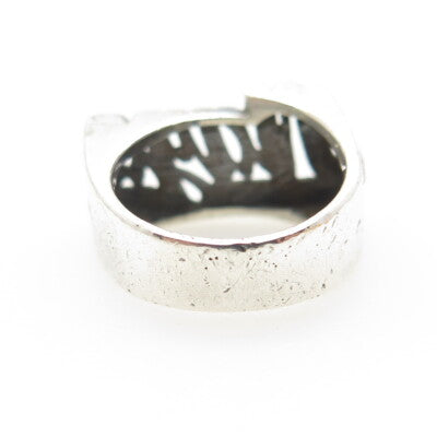925 Sterling Silver Vintage "NAYA" Name Oxidized Ring Size 4