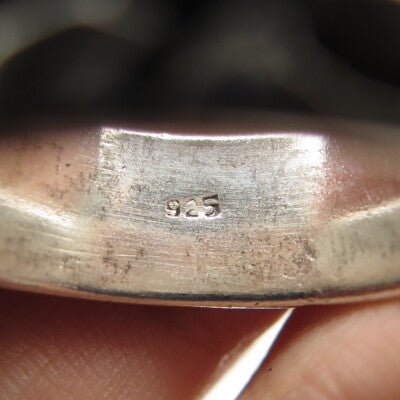 925 Sterling Silver Vintage Desert Crack Band Ring Size 10