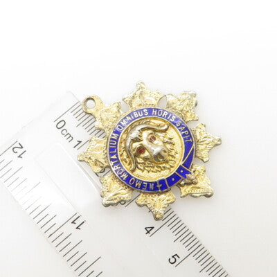 CASHMORE & CO Sterling Gold Plated Antique 1918 England Services Rendered Medal
