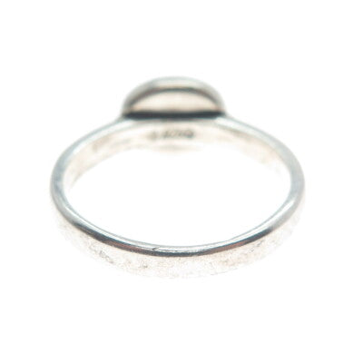 CAROLYN POLLACK 925 Sterling Silver Vintage Real MOP Oxidized Ring Size 8.25