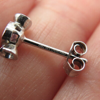 DBJ DEE BERKLE 925 Sterling Silver Round-Cut Purple C Z Candy Stud Earrings